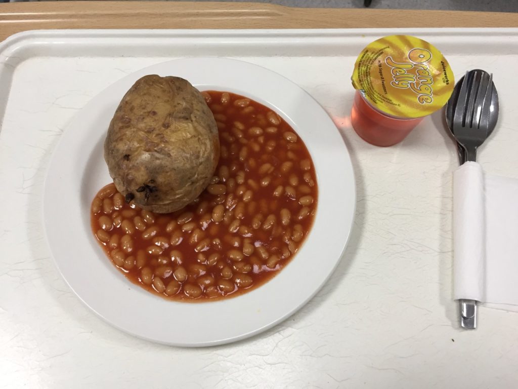 ...not even butter for the potato
