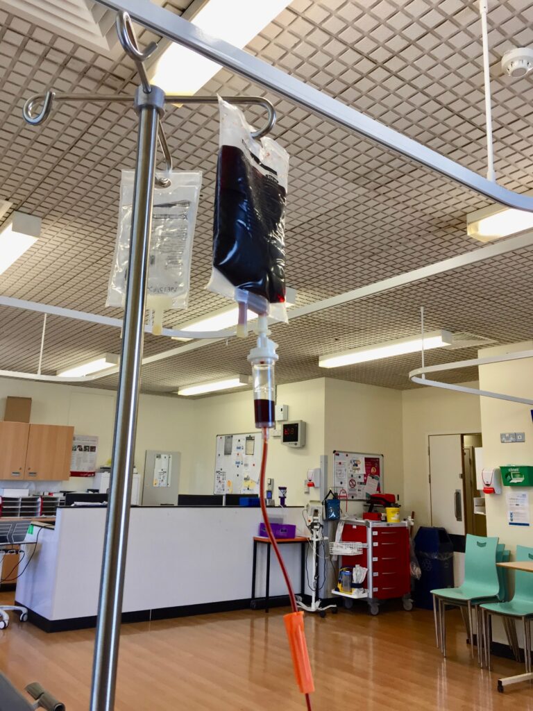 First unit of blood - IBD Infusion Unit