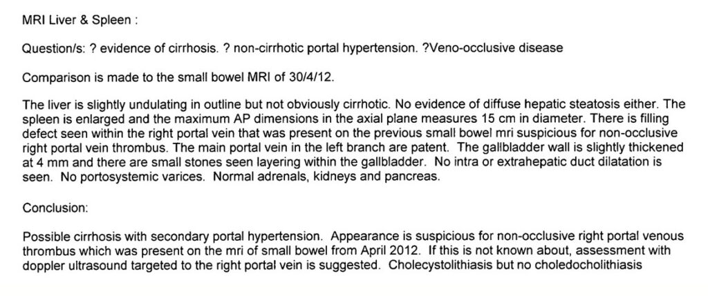 MRI comparison report - 5h July 2012
