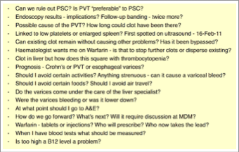 List of questions for Hepatologist